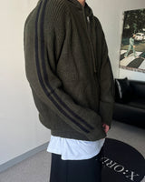 CB Track Knit Hood Zip-up (4C)