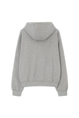 09 ナンバリングフーデッドジップアップ,グレー
