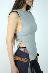 side slit boat sleeveless(3color)