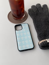 [MADE] mushroom pattern epoxy bumper case_Skyblue White