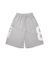 ナンバリング パッチ バミューダ スウェットパンツ - グレー