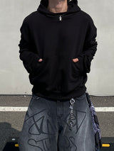 Louis High-Neck Muji Cropped Hoodie 3C