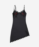 Rose Lace Slip Dress #Black
