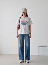 Mozz Crack Print Short Sleeve T-shirt