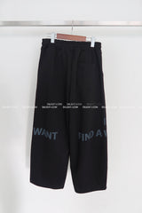 [UNISEX] One-two lettering jogger & wide pants
