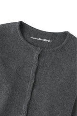 Basic round cardigan_charcoal
