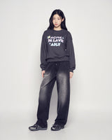 25FW WOMAN AC ベアキャンディクロップスウェットシャツ チャコール
