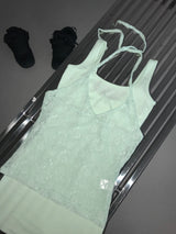 daisy lace sleeveless(2 color) 
