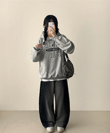 Noah Lettering Point Casual Over Hoodie