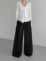 Ella Button Flare Skirt Pants