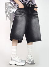 (UNISEX)ミッドナイトブラックバミューダショーツ