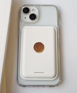 yaggwa yaggwa cookie MagSafe leather card wallet 