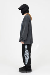 Rhode in Black Washed Long Sleeve T-Shirt