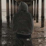 Void : Vintage Washed Zip Hoodie Black