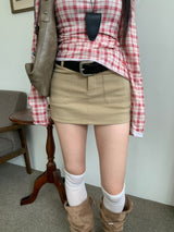  Even Two Pocket Span Mini Skirt (3 colors)