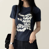 Blur lettering short sleeve T-shirt