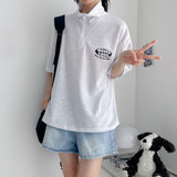 ウェーブ ハーフジップアップ アノラック 半袖Tシャツ(3 colors) H&L