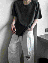 ビンテージダメージホワイトパンツ