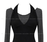 Dani Ruffle Layered Halter Long Sleeve