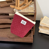 classic pouch_corduroy dot red