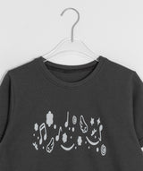 26SS★ [BAONHAUS] ポデンヌ プリント クロップショートスリーブTシャツ
