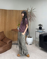 Tail Washed Big Shoulder Bag