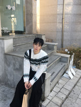 No.1522 damage D nordic KNIT (4color)