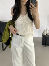 Derin Frill Bustier Sleeveless Blouse