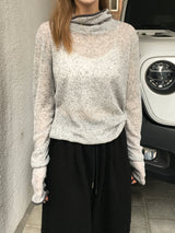 Slender Button Hoodie Knit (3c)