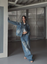 [PREMIUM/MADE] Signature mold maximum denim pants