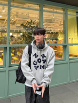 Alphabet embroidered Hooded