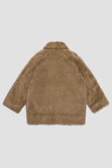 Reversible fur coat, Camel