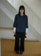 Yukomi Three Quarter Button Nylon Double Jacket