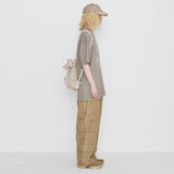 Washing Cotton Cargo Banding Pants Vintage Beige