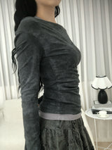 Vintage Washing Halterneck T-Shirt