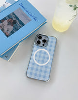 [MADE]ピクニックブルー エポキシ シルバー MagSafe対応 iPhoneケース