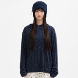 ツイスター フード ロングスリーブ - ネイビー