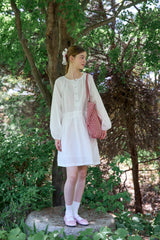 CHECK RIBBON SHOULDER BAG (2 COLORS)