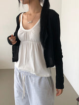 Minimal Button Cardigan