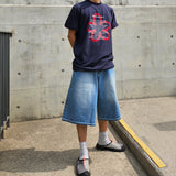 クローバーハートプリントオーバーサイズフィット半袖Tシャツ