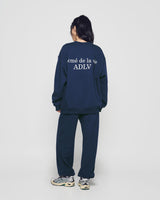 25FW BASIC LOGO NAPPING SWEATSHIRT DARK NAVY