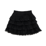 ROMANTIC VELVET LACE TIERED SKIRT
