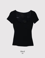 #ベーシックスクエアキャップスリム半袖Tシャツ (5color)