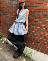 Onni Embroidered Balloon Wide Denim Long Pants