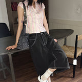 Noche Vintage Stripe Slim Short-Sleeved Shirt