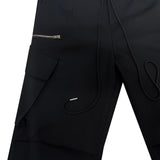 スチールジッパー カーゴコットン ロングワイドワークパンツ (4 colors)