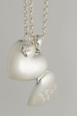 Memory heart locket necklace (Silver) 