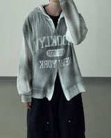 Rukle Mesh Dirty Hooded Zip-Up