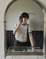 G-Bee pattern リンガー半袖Tシャツ