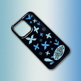 Flower Blooms Epoxy Phone Case (Blue-BK)